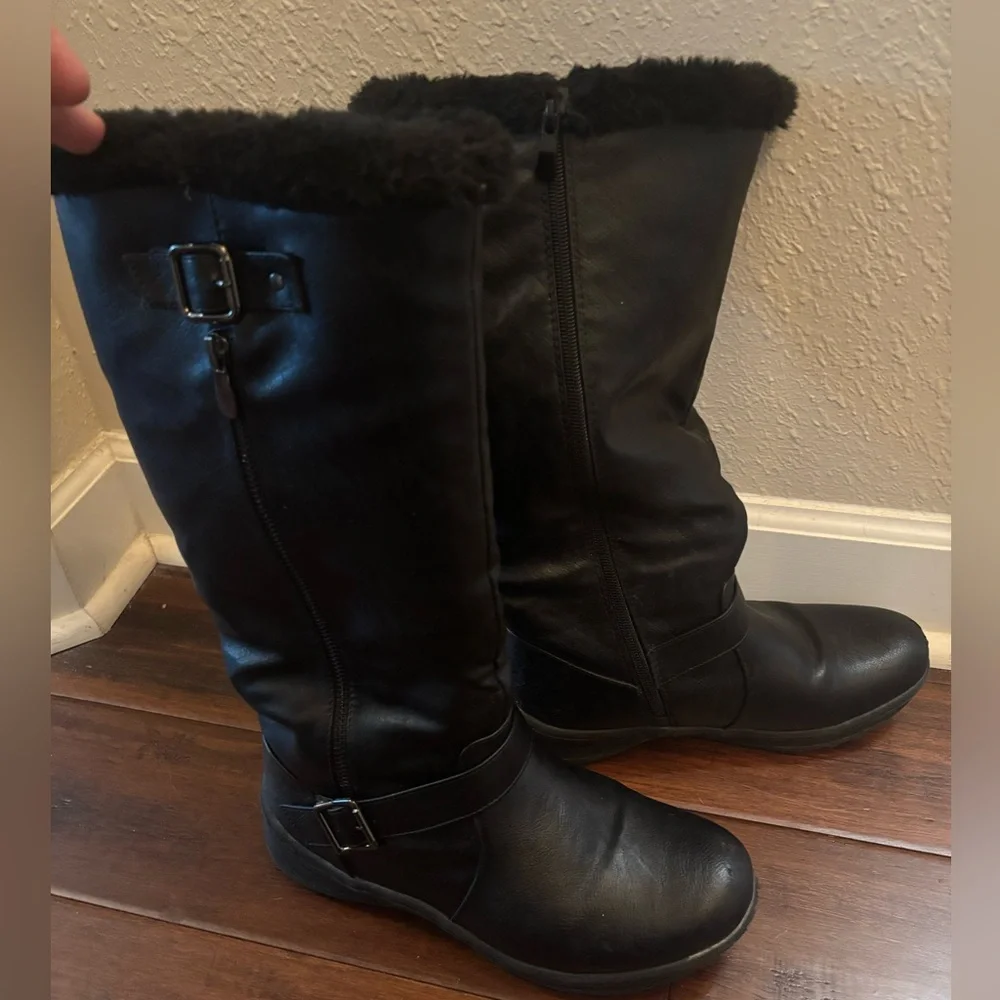 Dreampairs Women's Black Knee-High Boots size 8.5